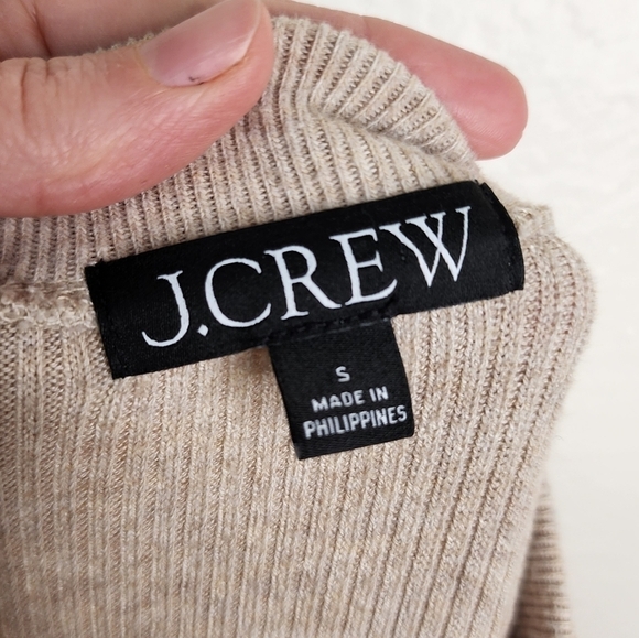 J.Crew Brushed Ribbed Puff-Sleeve Crewneck Sweater S - Picture 4 of 7